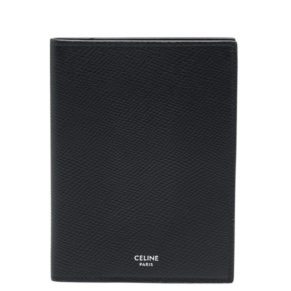 Celine Leather Passport Case Black